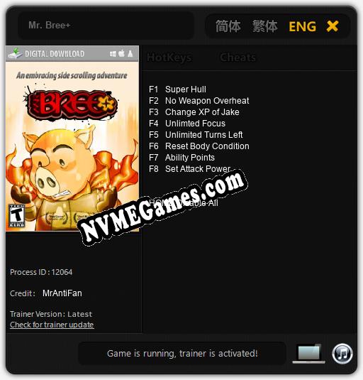 Mr. Bree+: Treinador (V1.0.7)