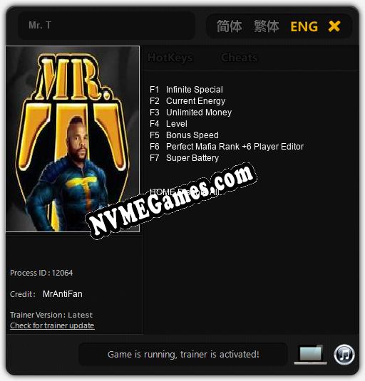 Mr. T: Treinador (V1.0.51)