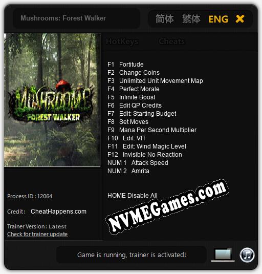 Mushrooms: Forest Walker: Cheats, Trainer +14 [CheatHappens.com]