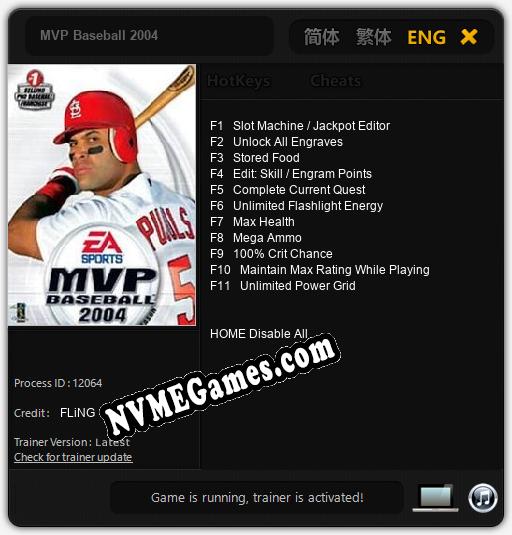 Treinador liberado para MVP Baseball 2004 [v1.0.9]