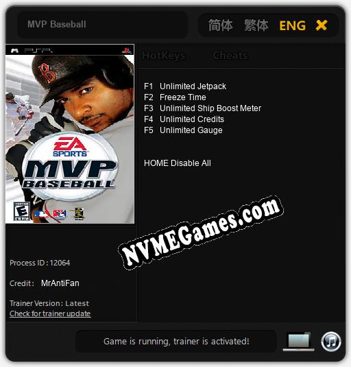 MVP Baseball: Trainer +5 [v1.9]