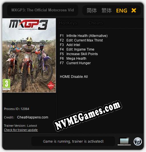 MXGP3: The Official Motocross Videogame: Treinador (V1.0.43)