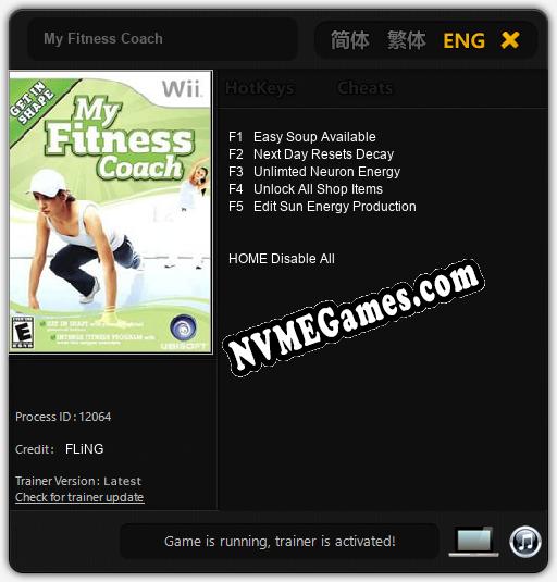 My Fitness Coach: Cheats, Trainer +5 [FLiNG]