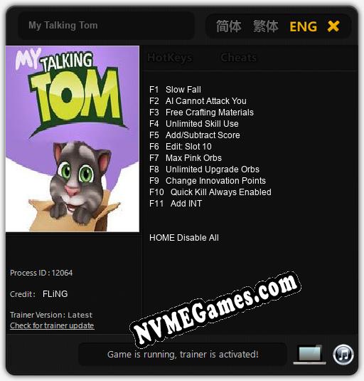 My Talking Tom: Trainer +11 [v1.7]