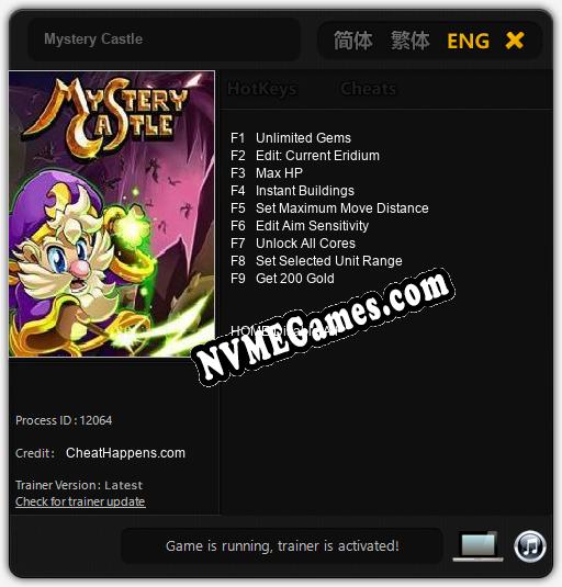 Mystery Castle: Cheats, Trainer +9 [CheatHappens.com]