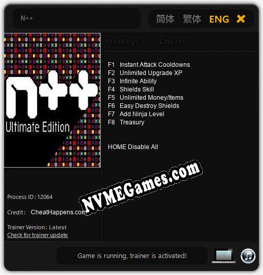 N++: Cheats, Trainer +8 [CheatHappens.com]