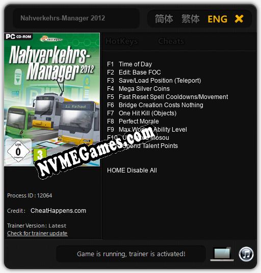 Treinador liberado para Nahverkehrs-Manager 2012 [v1.0.6]