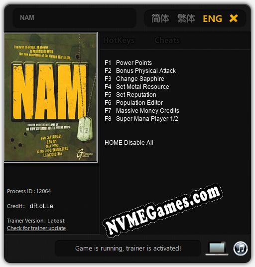 NAM: Trainer +8 [v1.6]