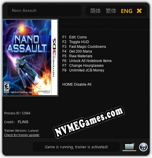 Nano Assault: Trainer +8 [v1.2]