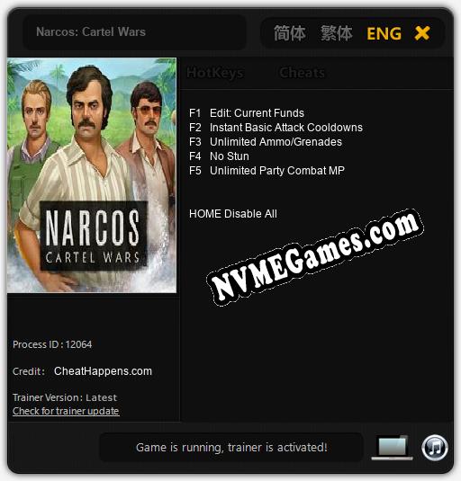 Narcos: Cartel Wars: Treinador (V1.0.96)