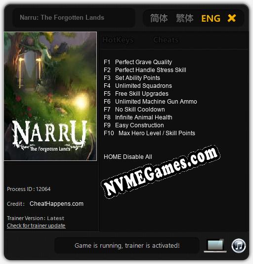 Narru: The Forgotten Lands: Trainer +10 [v1.6]