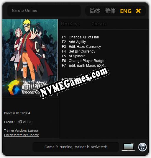 Naruto Online: Treinador (V1.0.31)