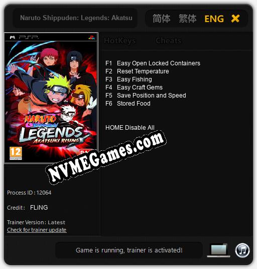 Naruto Shippuden: Legends: Akatsuki Rising: Trainer +6 [v1.8]