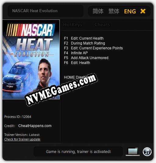 Treinador liberado para NASCAR Heat Evolution [v1.0.5]