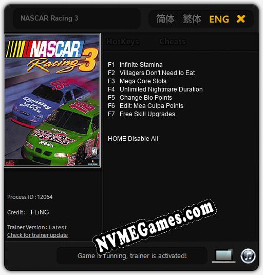 NASCAR Racing 3: Treinador (V1.0.68)