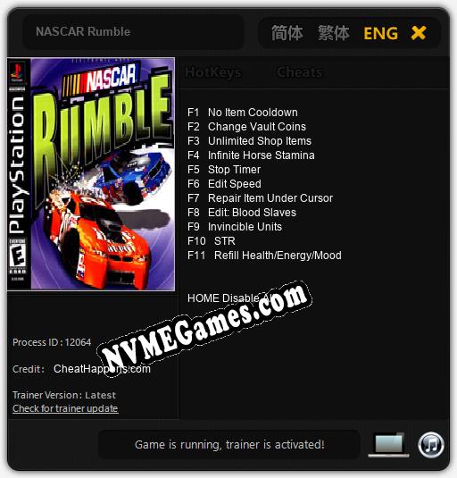 Treinador liberado para NASCAR Rumble [v1.0.9]