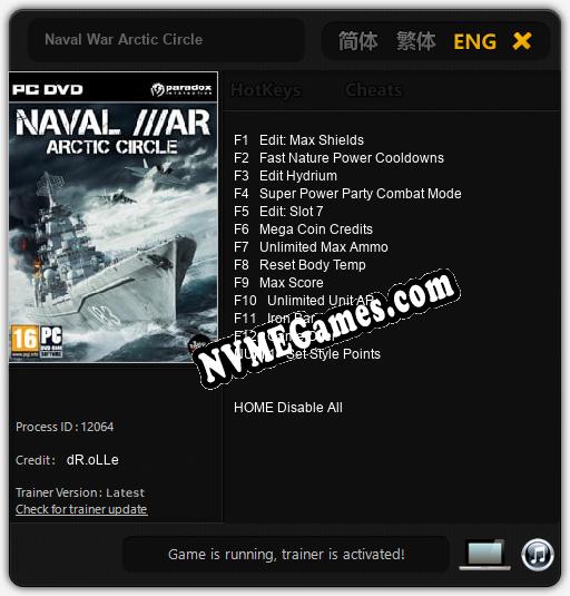 Treinador liberado para Naval War Arctic Circle [v1.0.1]