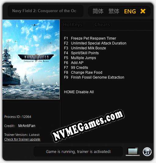 Navy Field 2: Conqueror of the Ocean: Treinador (V1.0.38)