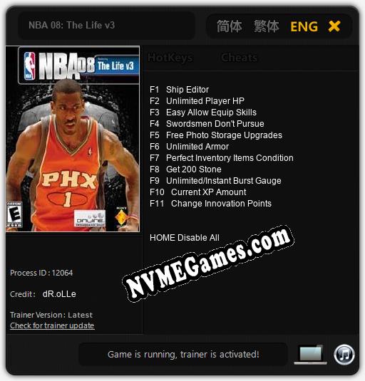 NBA 08: The Life v3: Trainer +11 [v1.6]