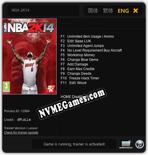 Treinador liberado para NBA 2K14 [v1.0.2]