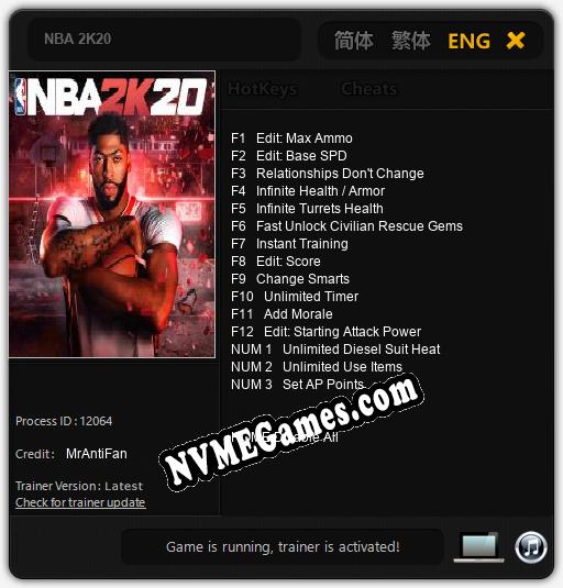 NBA 2K20: Treinador (V1.0.68)