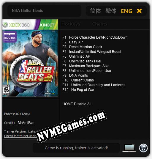 Treinador liberado para NBA Baller Beats [v1.0.5]