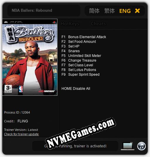 NBA Ballers: Rebound: Cheats, Trainer +9 [FLiNG]