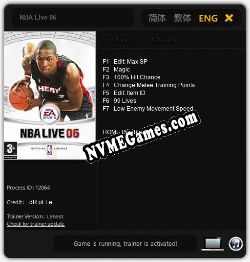 Treinador liberado para NBA Live 06 [v1.0.8]