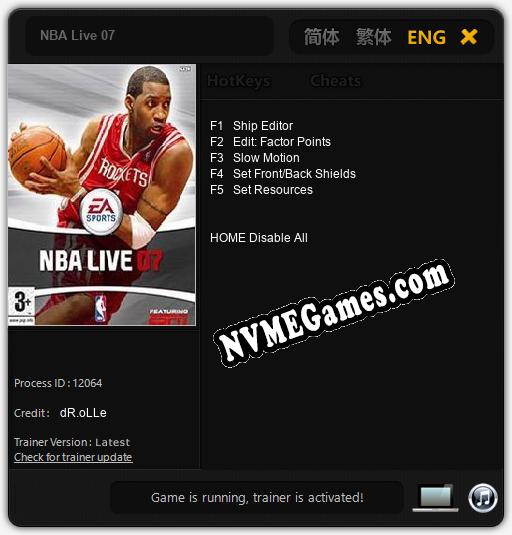 NBA Live 07: Treinador (V1.0.15)