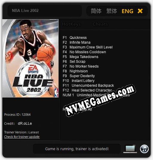 Treinador liberado para NBA Live 2002 [v1.0.5]