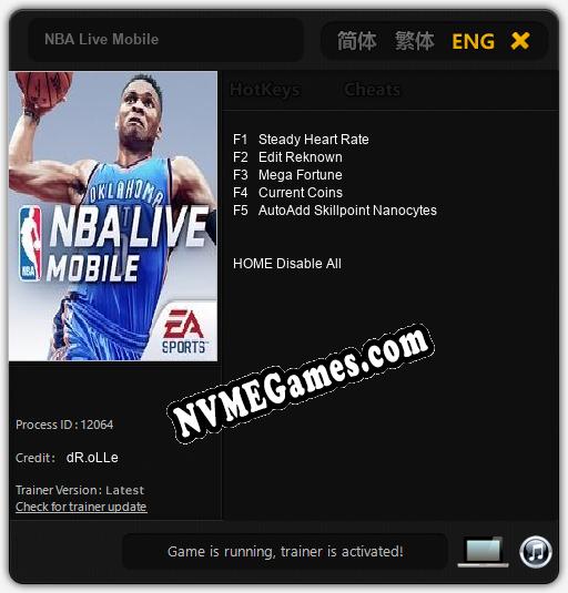 Treinador liberado para NBA Live Mobile [v1.0.7]