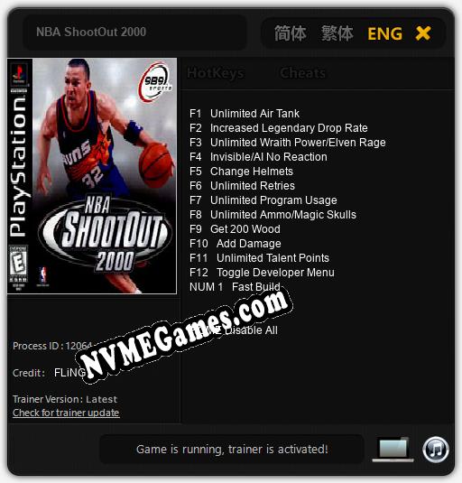 NBA ShootOut 2000: Trainer +13 [v1.1]