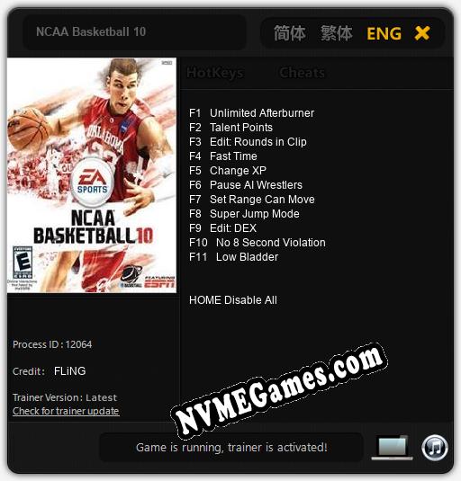 Treinador liberado para NCAA Basketball 10 [v1.0.5]