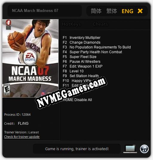 NCAA March Madness 07: Treinador (V1.0.1)