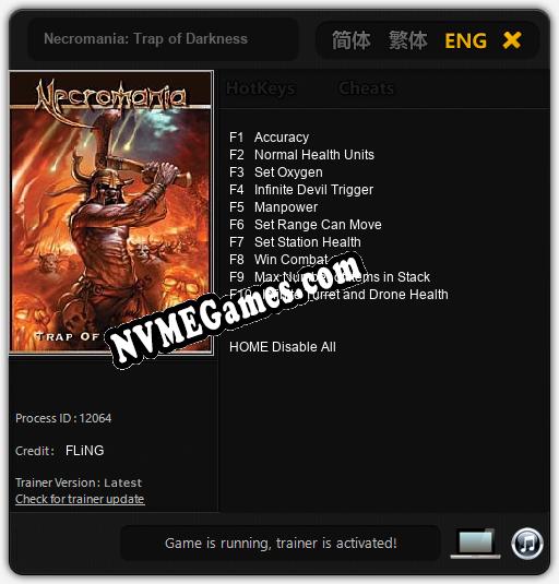 Necromania: Trap of Darkness: Cheats, Trainer +10 [FLiNG]