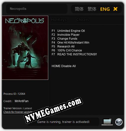 Necropolis: Cheats, Trainer +7 [MrAntiFan]