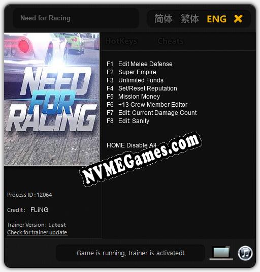 Need for Racing: Treinador (V1.0.72)