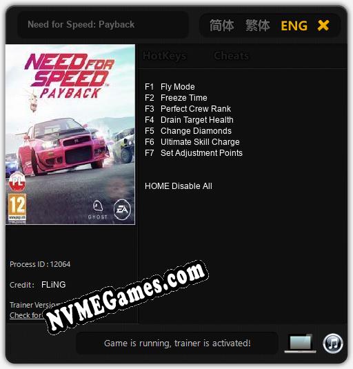 Need for Speed: Payback: Cheats, Trainer +7 [FLiNG]