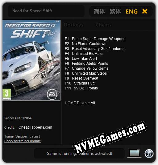 Need for Speed Shift: Trainer +11 [v1.4]