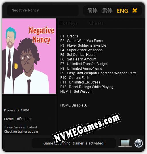 Negative Nancy: Cheats, Trainer +13 [dR.oLLe]