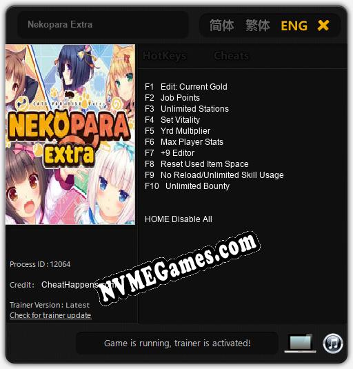 Nekopara Extra: Cheats, Trainer +10 [CheatHappens.com]