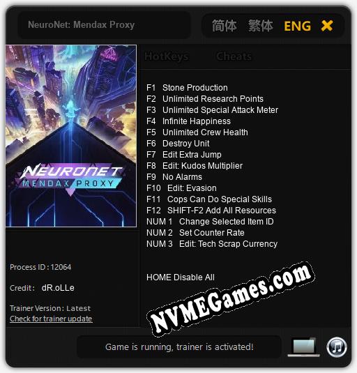 NeuroNet: Mendax Proxy: Cheats, Trainer +15 [dR.oLLe]