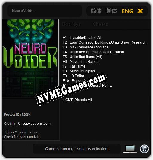 NeuroVoider: Trainer +11 [v1.2]