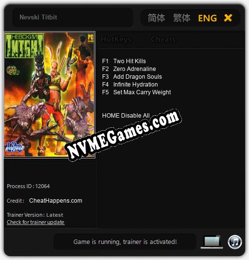 Nevski Titbit: Cheats, Trainer +5 [CheatHappens.com]