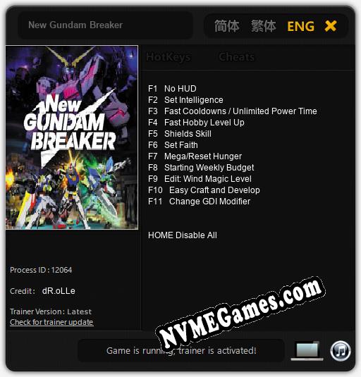 New Gundam Breaker: Trainer +11 [v1.6]