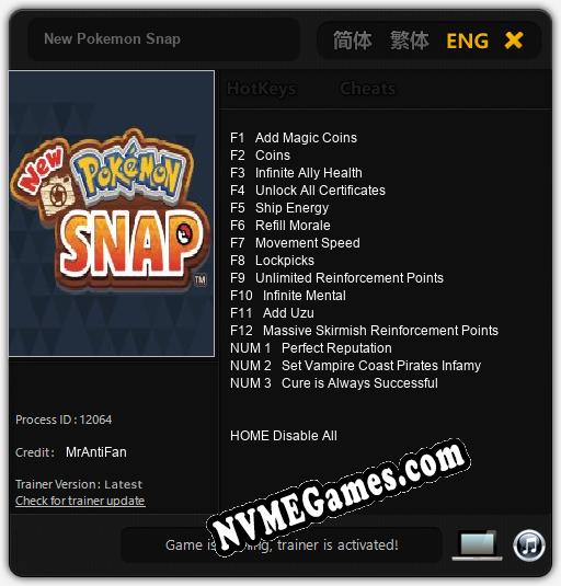 New Pokemon Snap: Cheats, Trainer +15 [MrAntiFan]