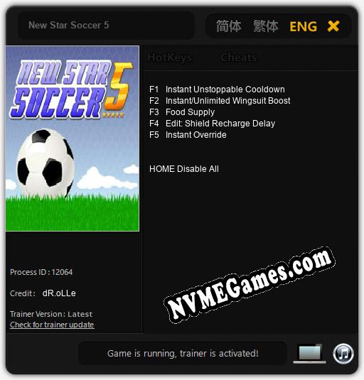 Treinador liberado para New Star Soccer 5 [v1.0.7]