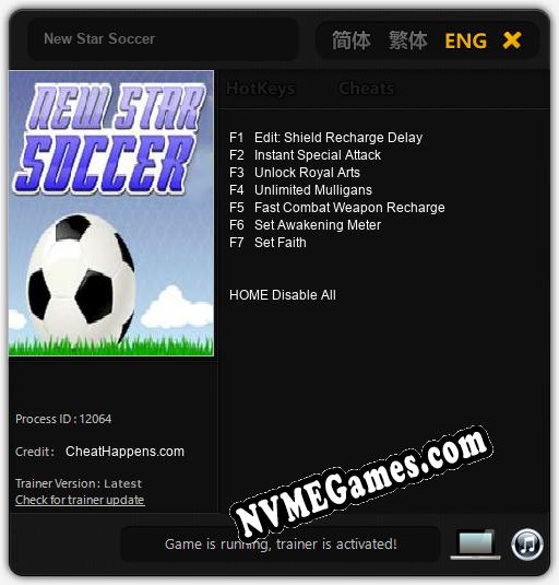 New Star Soccer: Trainer +7 [v1.3]