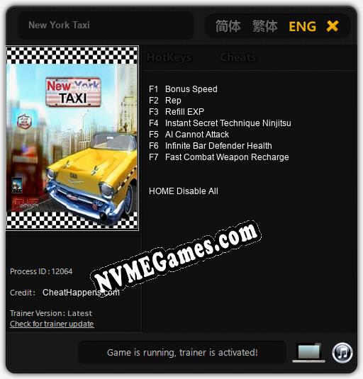 New York Taxi: Treinador (V1.0.44)