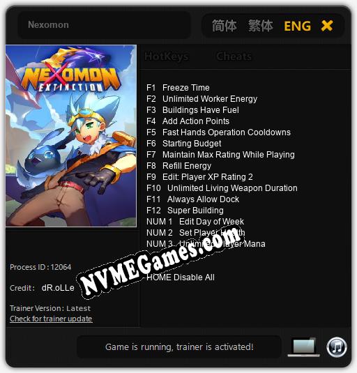 Treinador liberado para Nexomon [v1.0.7]